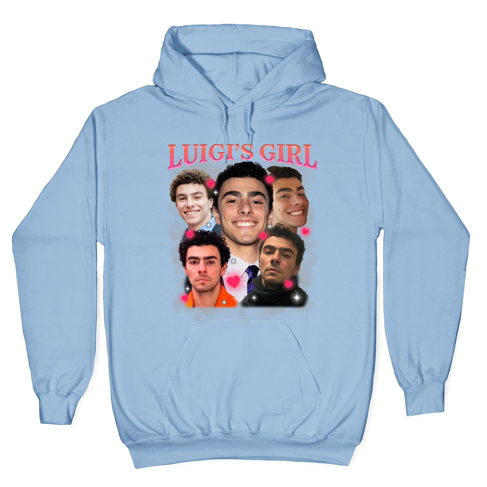 Luigis Girl Mangione Valentines Day Hoodie